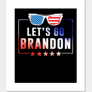 Let's Go Brandon Conservative Anti Liberal US Flag Posters and Art